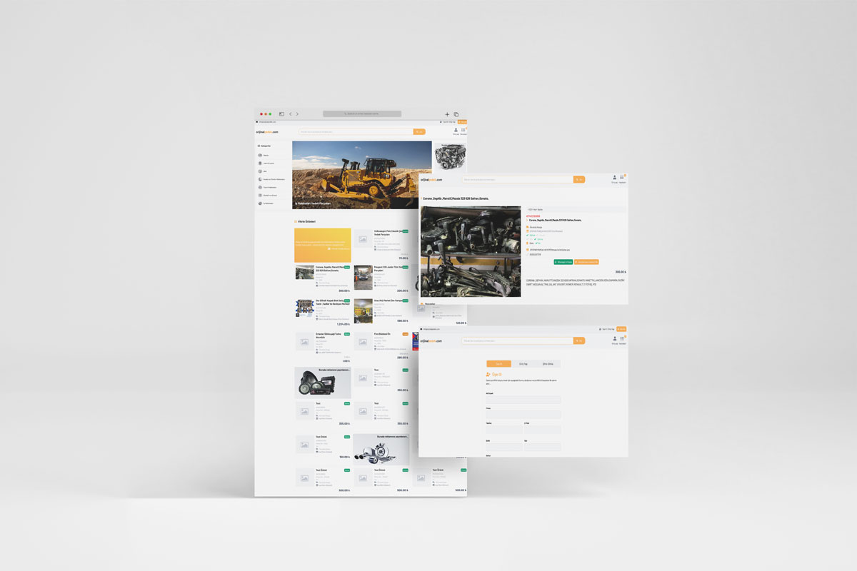 Orijinal Yedek Parça Web Site Tasarımı